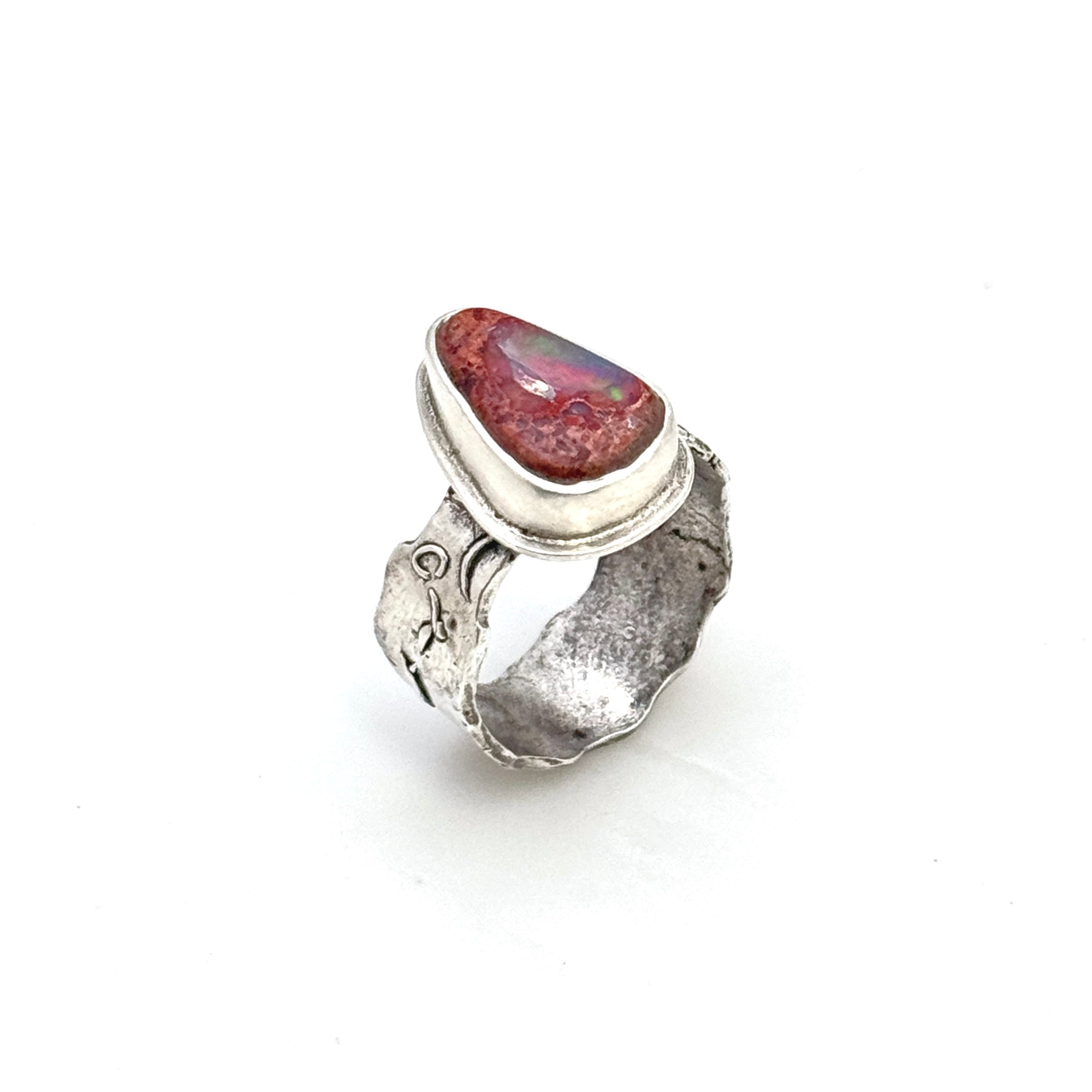 Mexican Cantera Opal Sterling Silver Ring