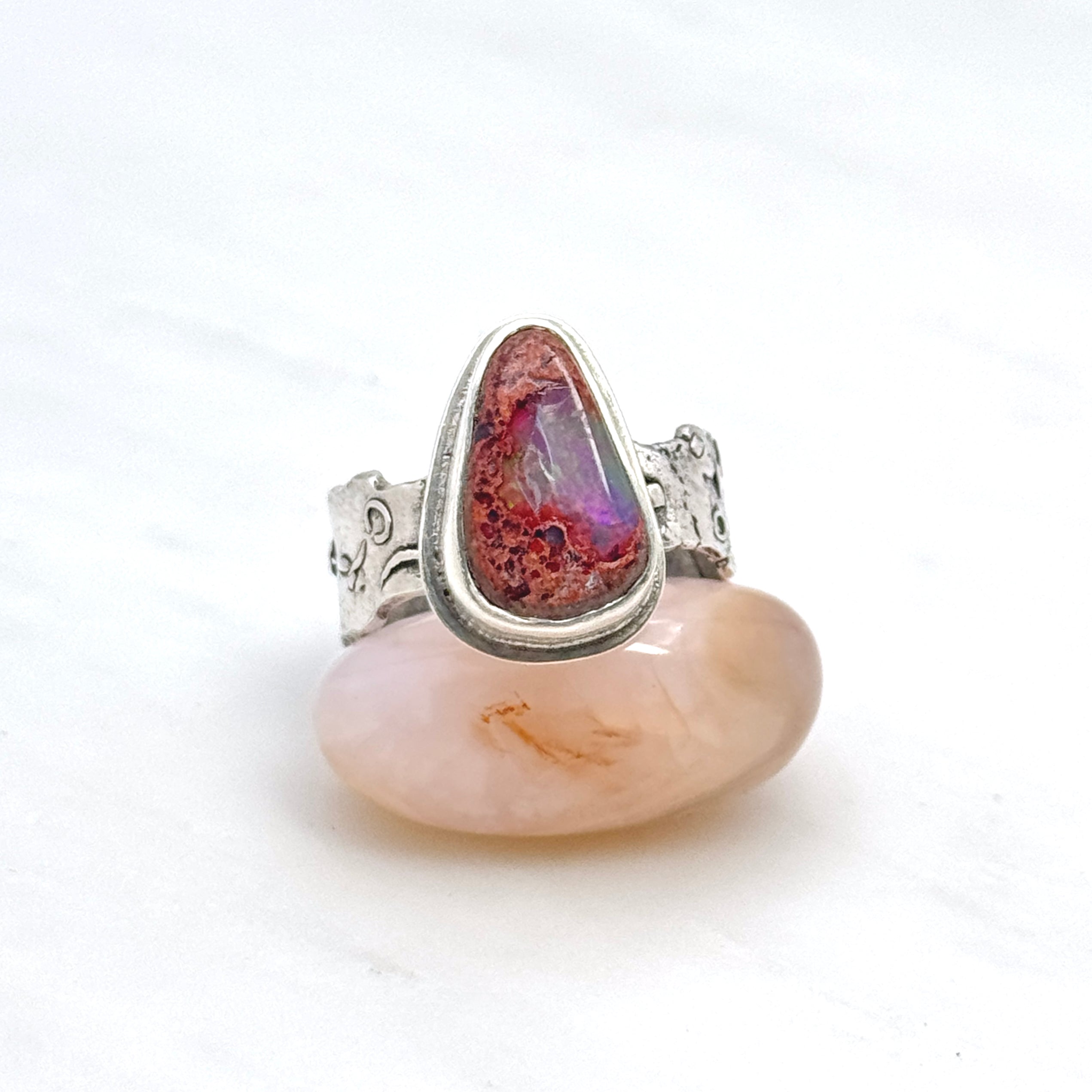 Mexican Cantera Opal Sterling Silver Ring