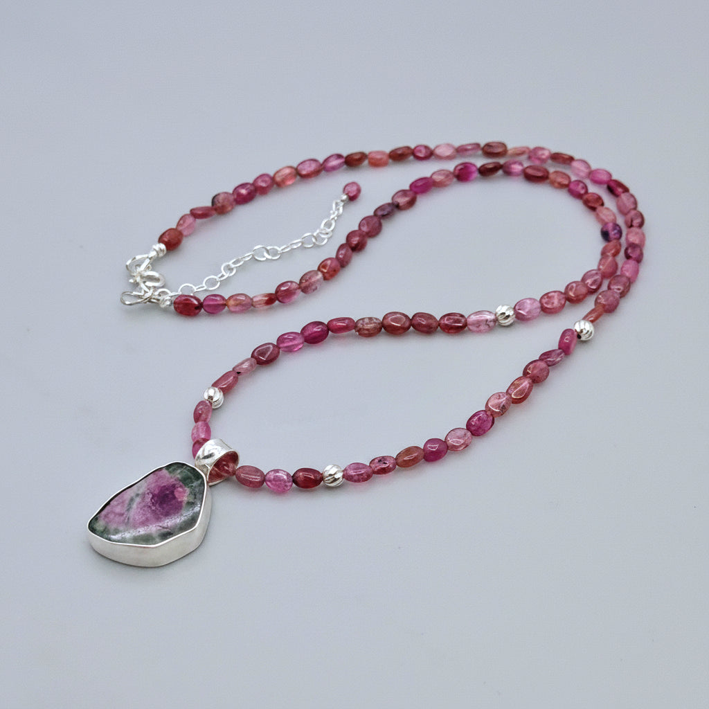 Tourmaline Sterling Silver Pendant Necklace