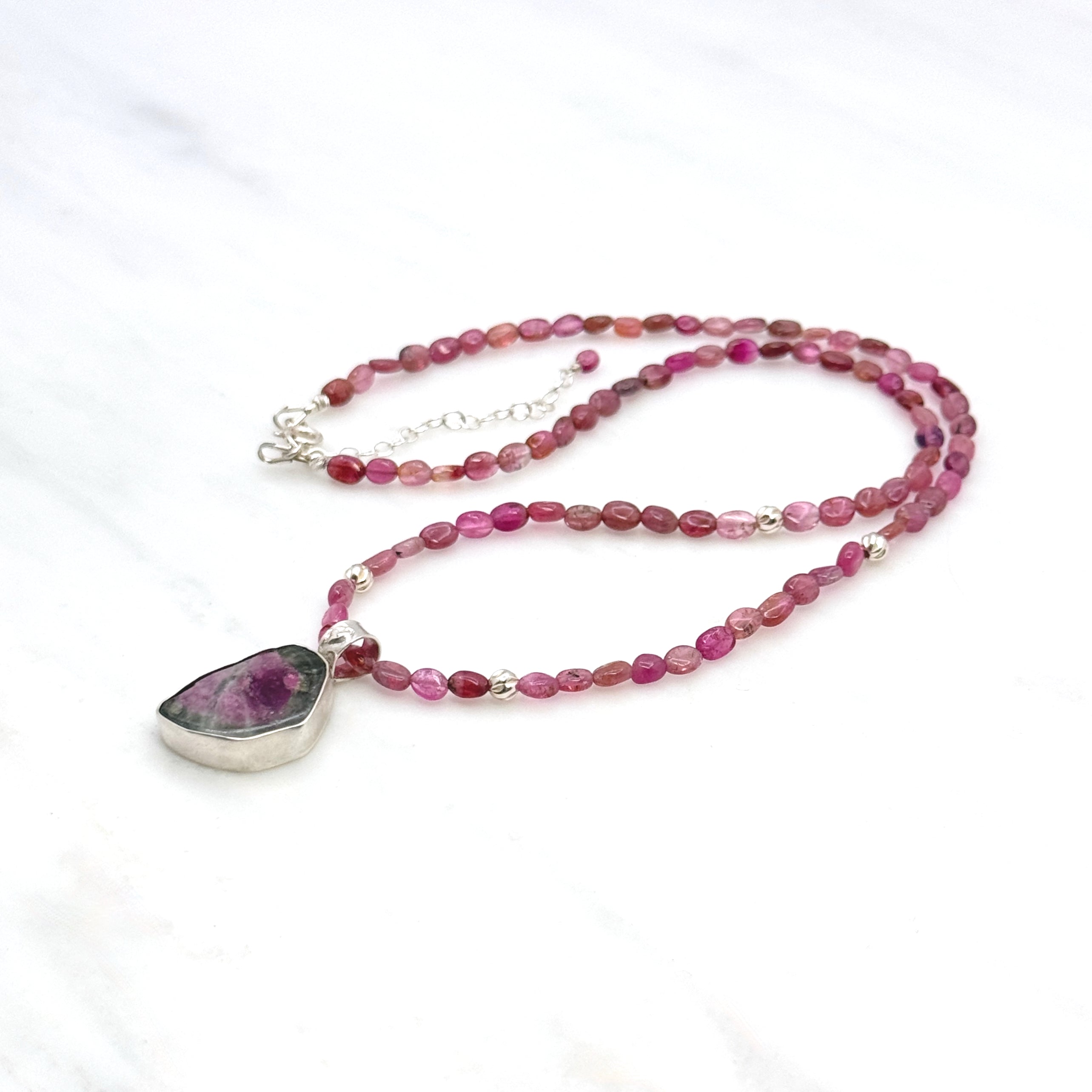 Tourmaline Sterling Silver Pendant Necklace