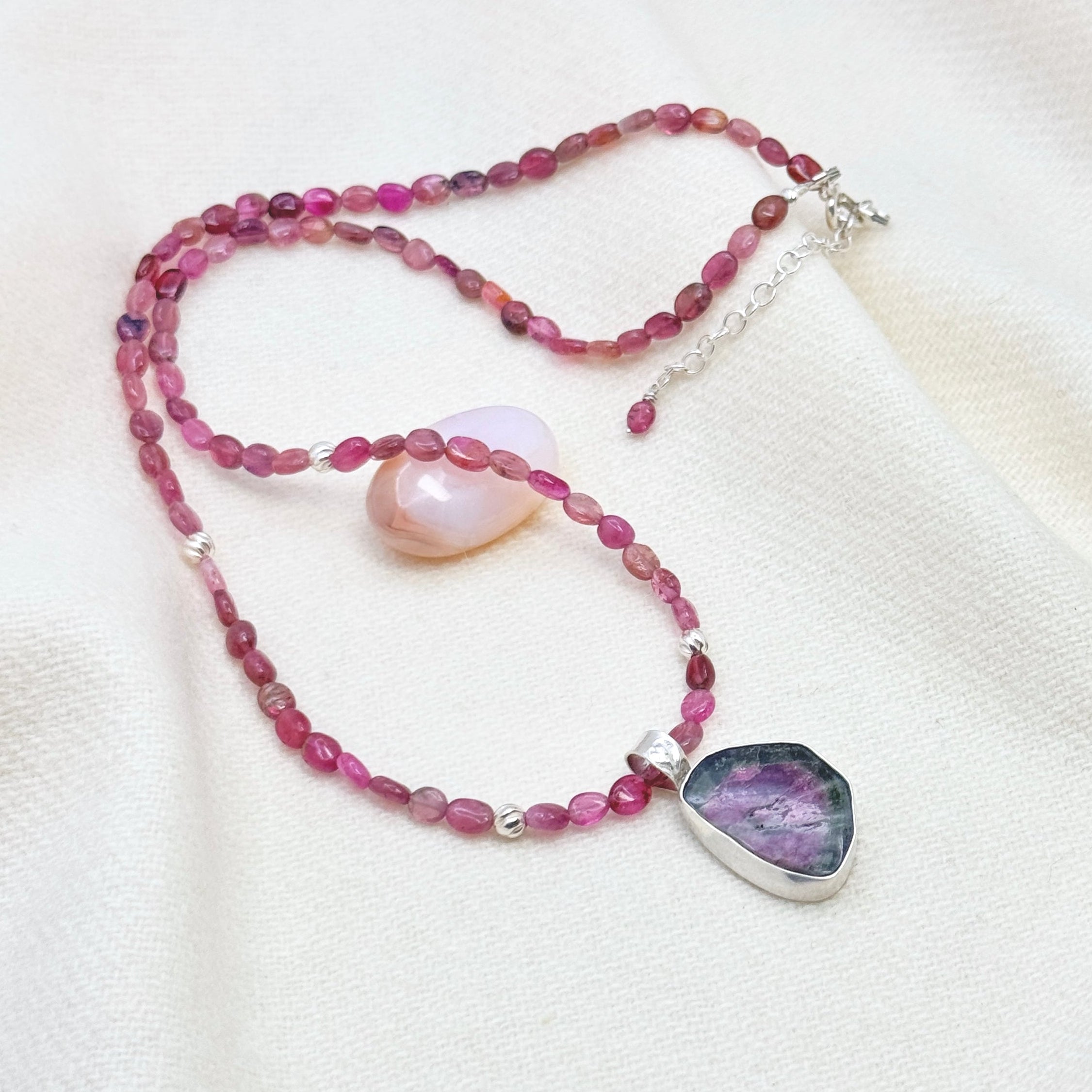 Tourmaline Sterling Silver Pendant Necklace