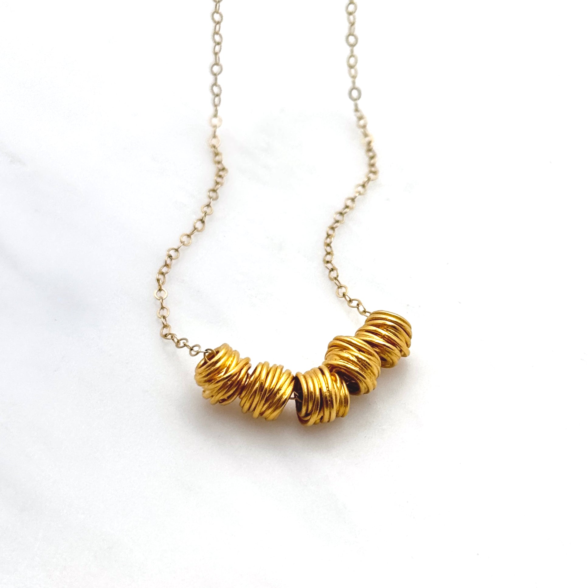 Gold-Filled & Vermeil Bead Necklace
