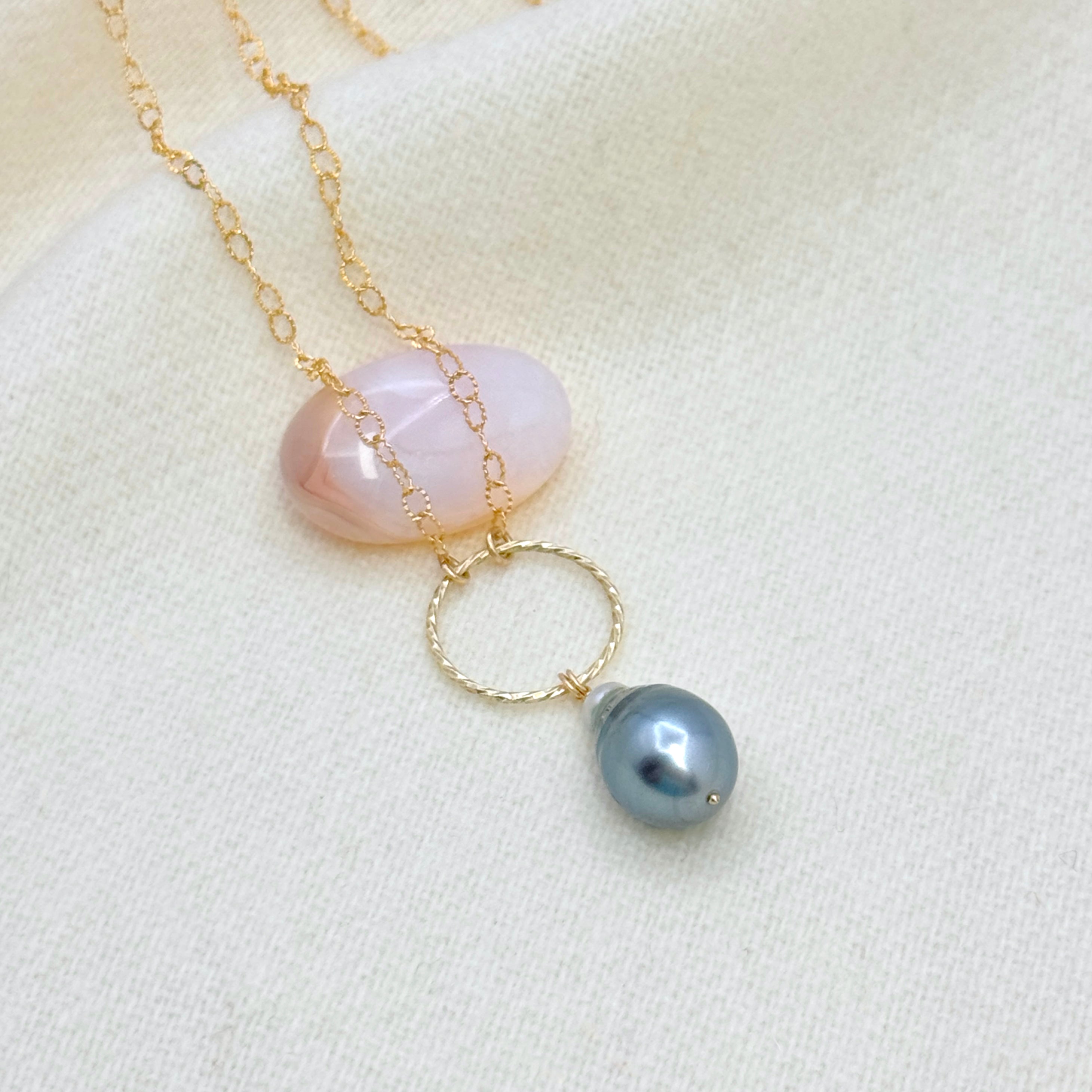 Large Tahitian Pearl Drop Necklace