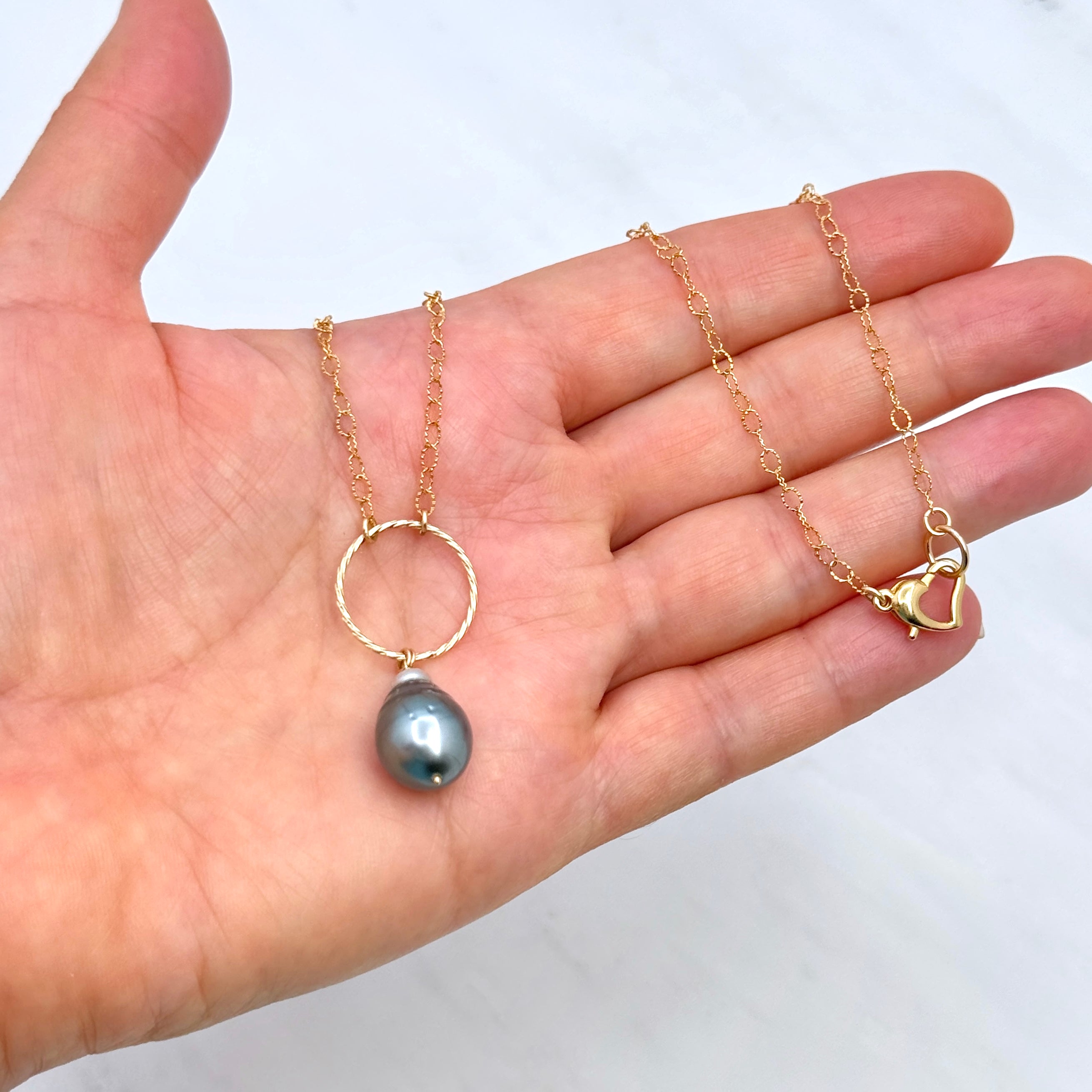 Large Tahitian Pearl Drop Necklace