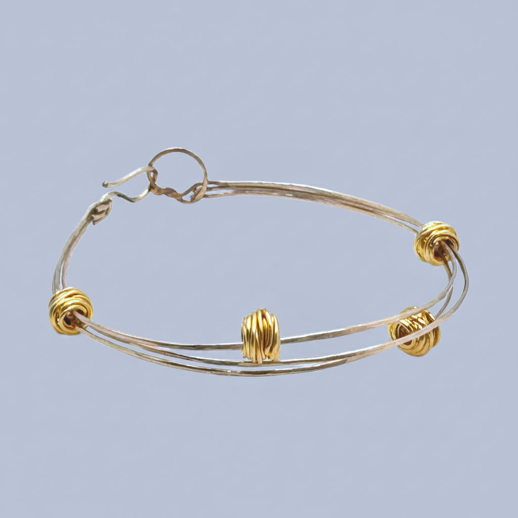 Gold-Filled Kinetic Vermeil Bead Bangle
