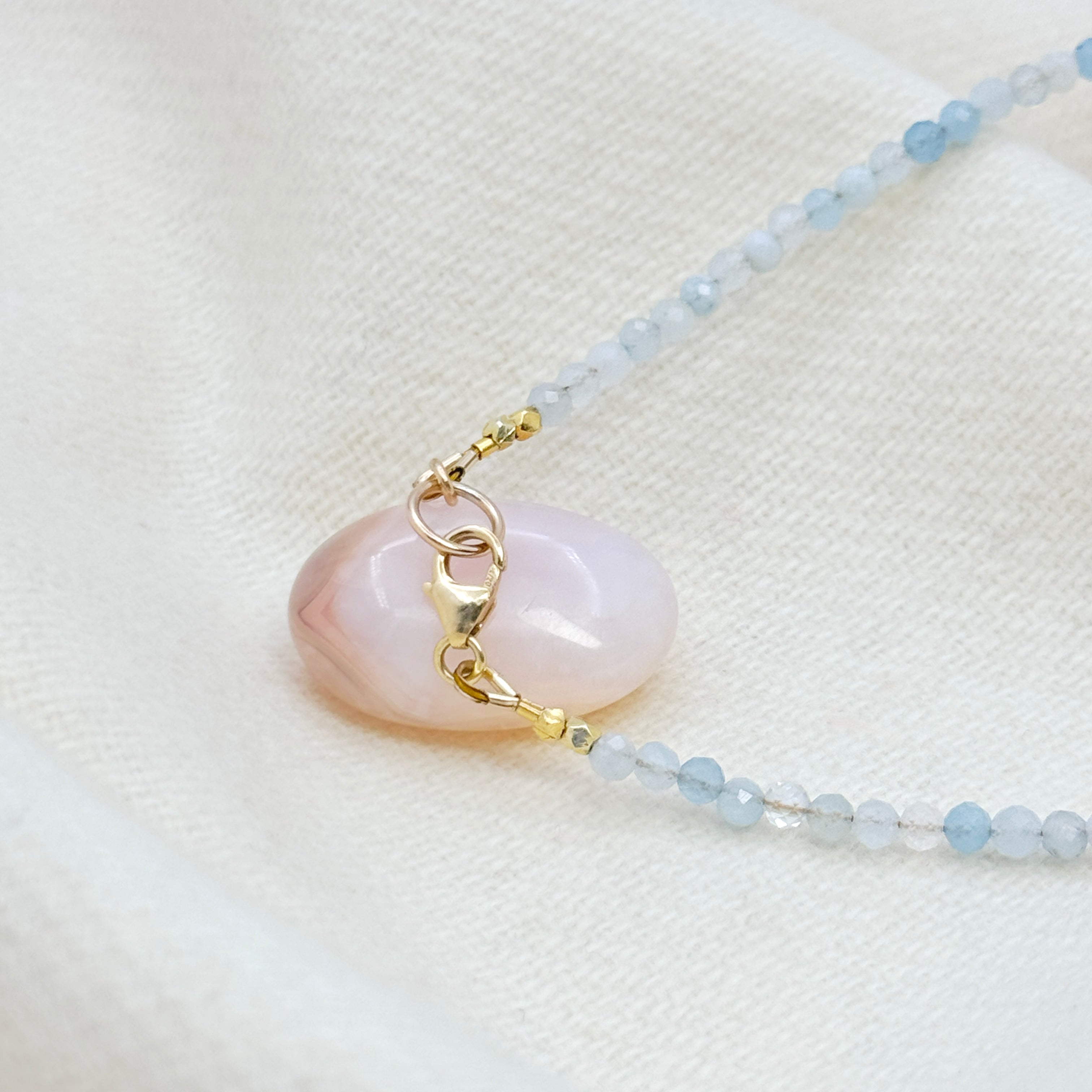 Aquamarine Baroque Pearl Gold-Filled Necklace