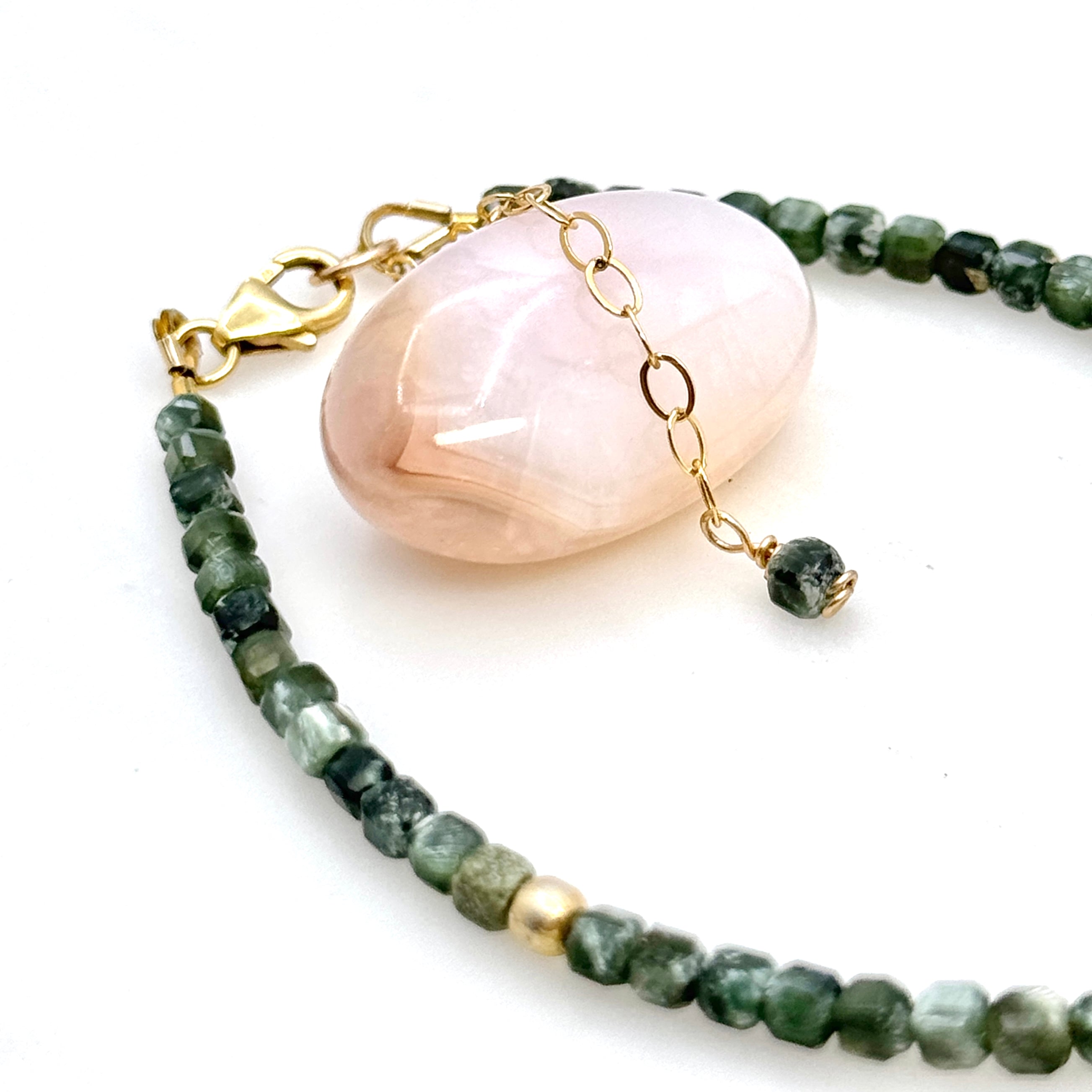 Seraphinite Gold-Filled Adjustable Bracelet