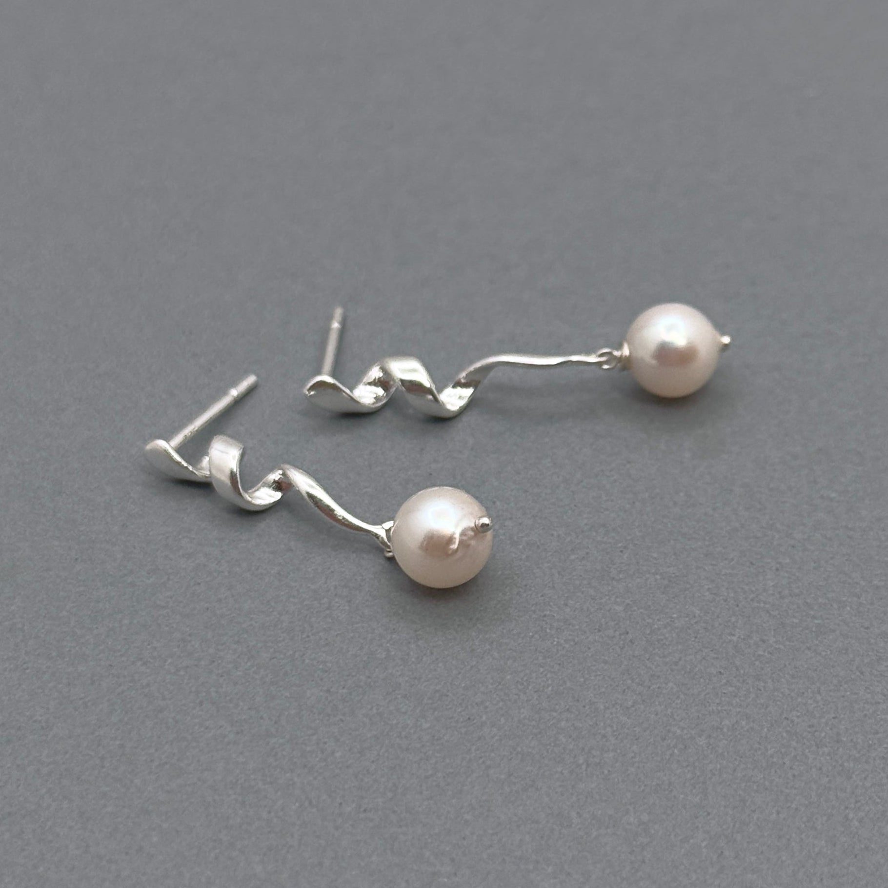 Akoya Pearl Sterling Silver Drop Earrings
