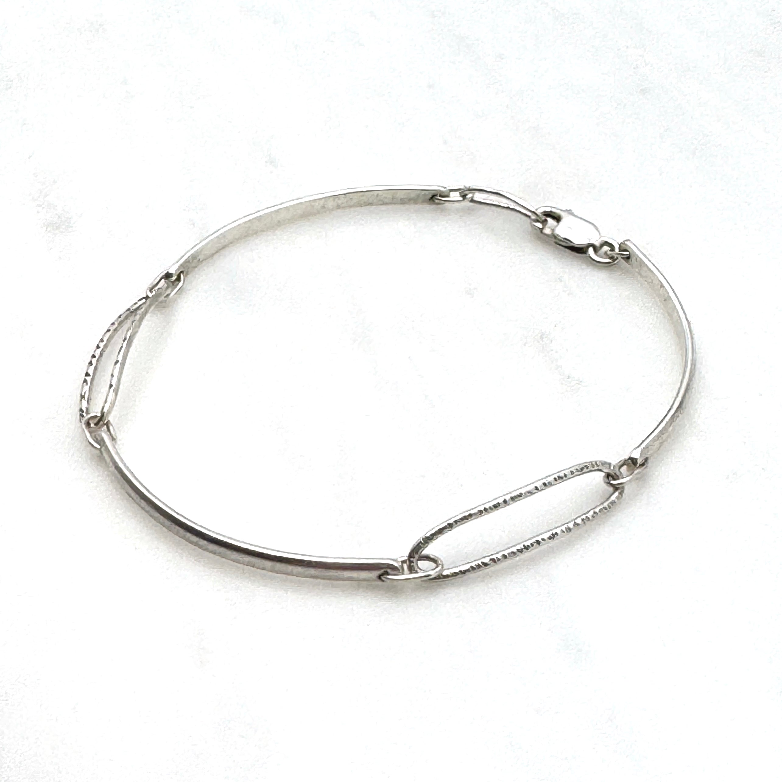 Handmade Sterling Silver Long Link Bracelet
