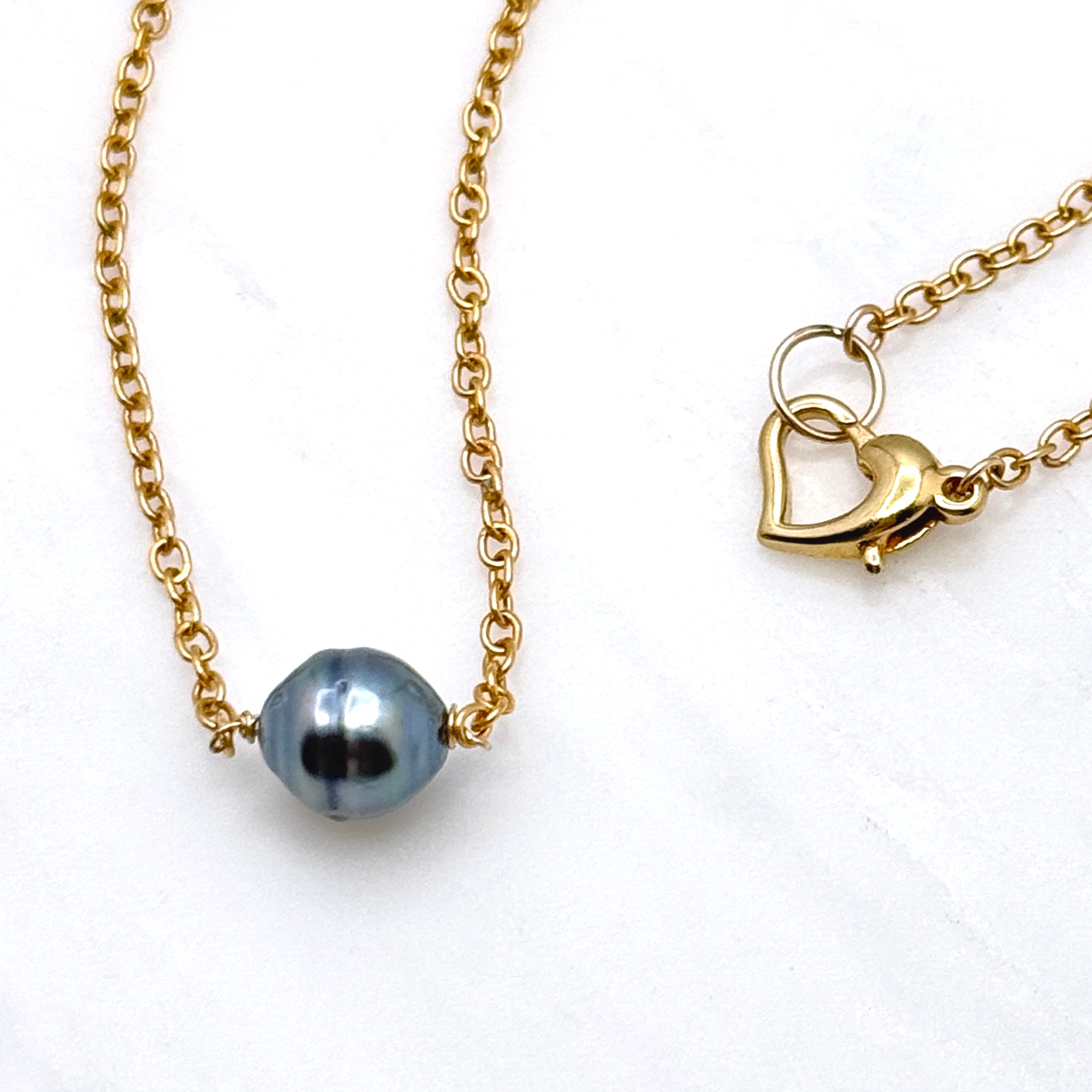 Floating Tahitian Pearl Gold-Filled Necklace