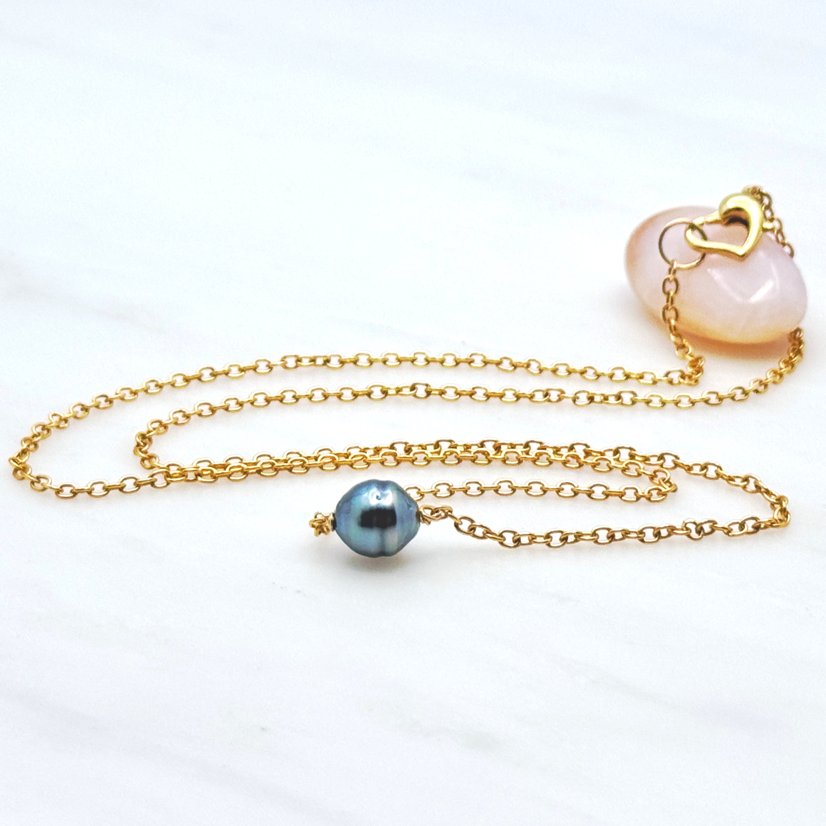 Floating Tahitian Pearl Gold-Filled Necklace