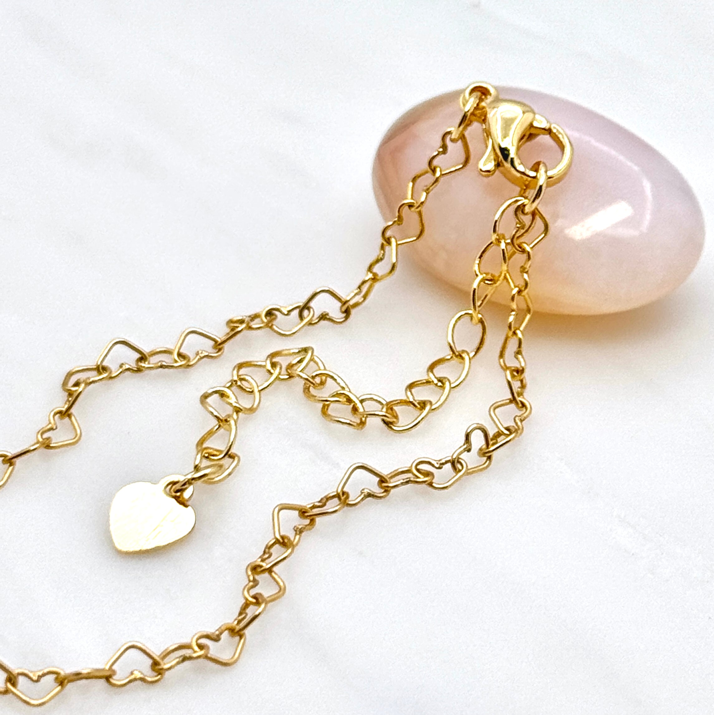 Tahitian Pearl Heart Link 14Kt GF Necklace