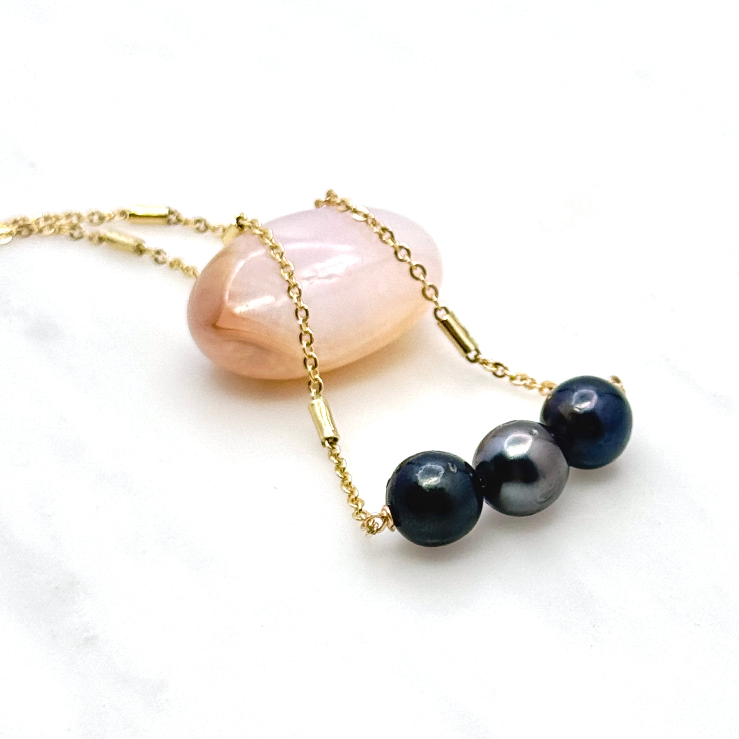 Triple Tahitian Pearl Gold-Filled Necklace