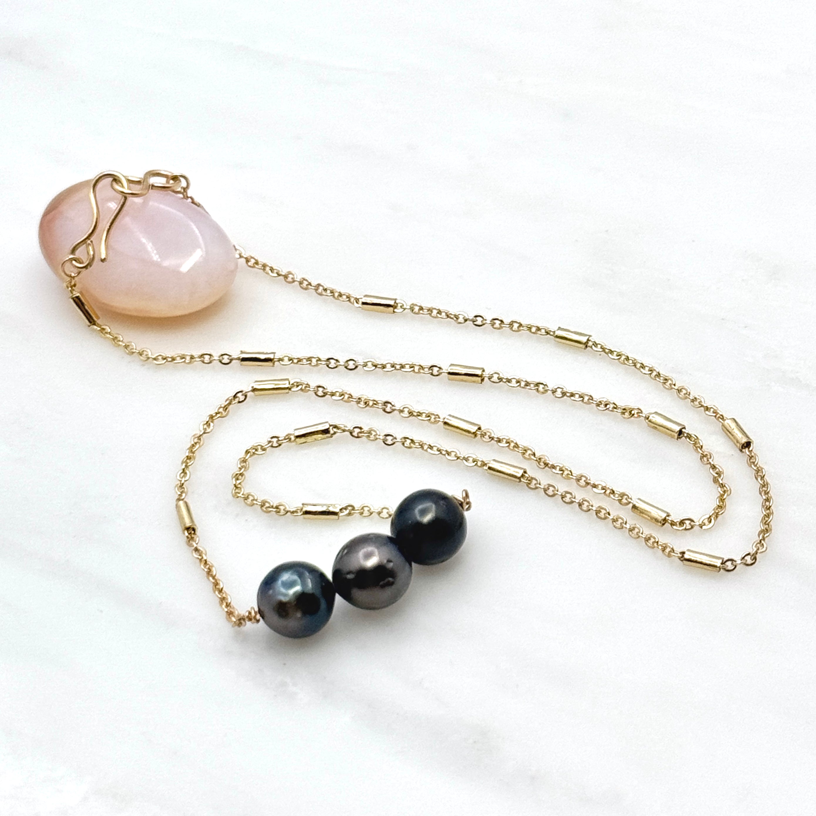 Triple Tahitian Pearl Gold-Filled Necklace