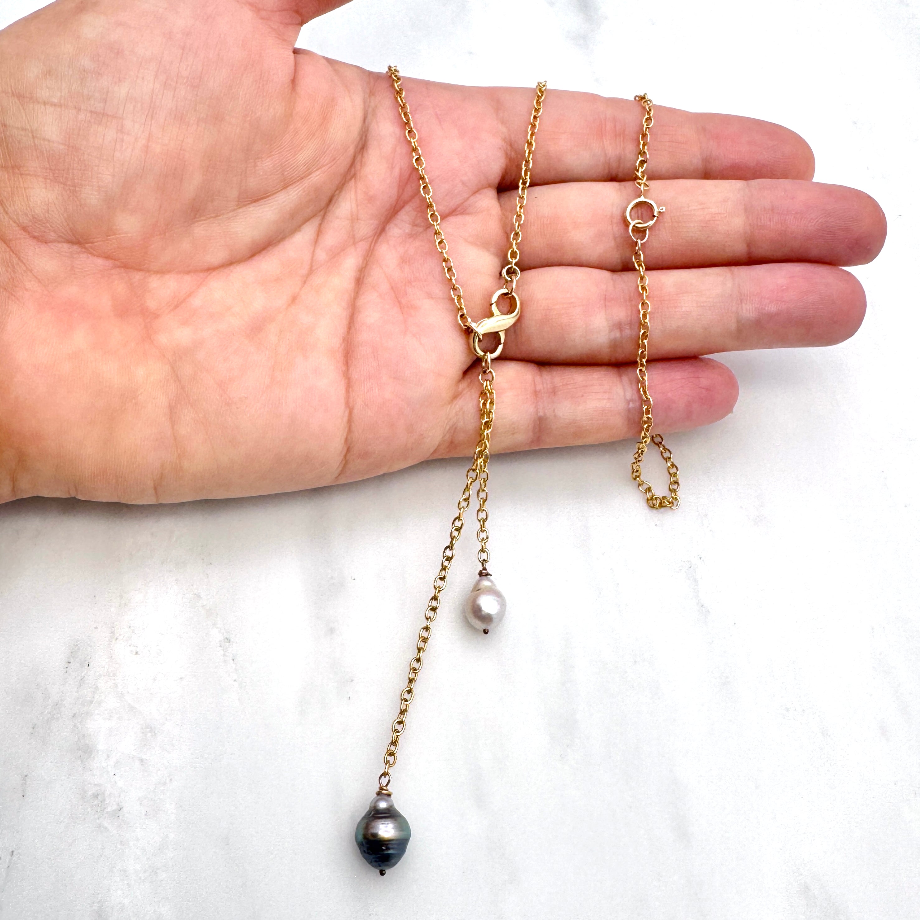 Tahitian & Freshwater Pearl Y-Style Necklace