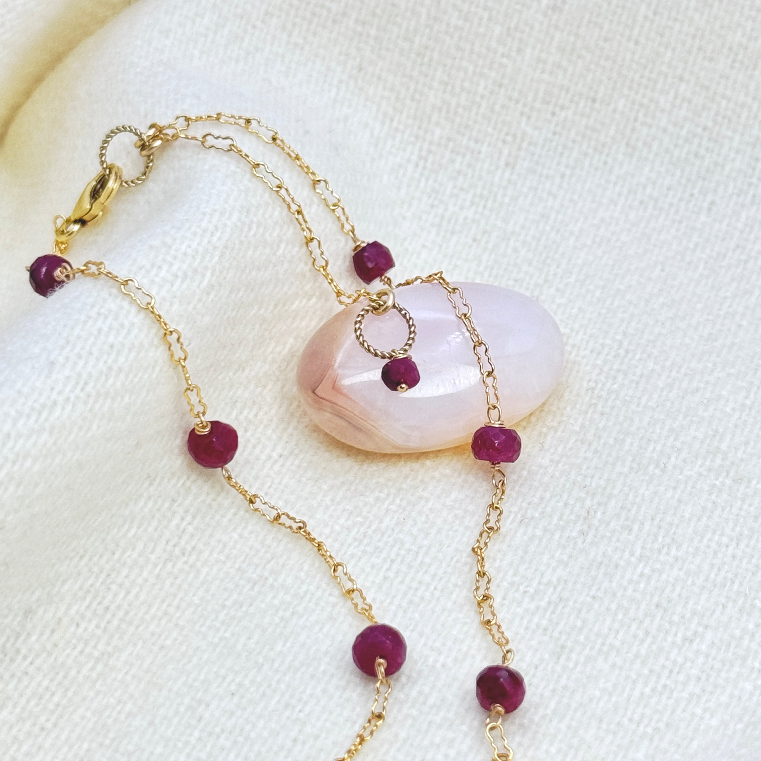 Faceted Ruby 14Kt Gold-Filled Station Choker
