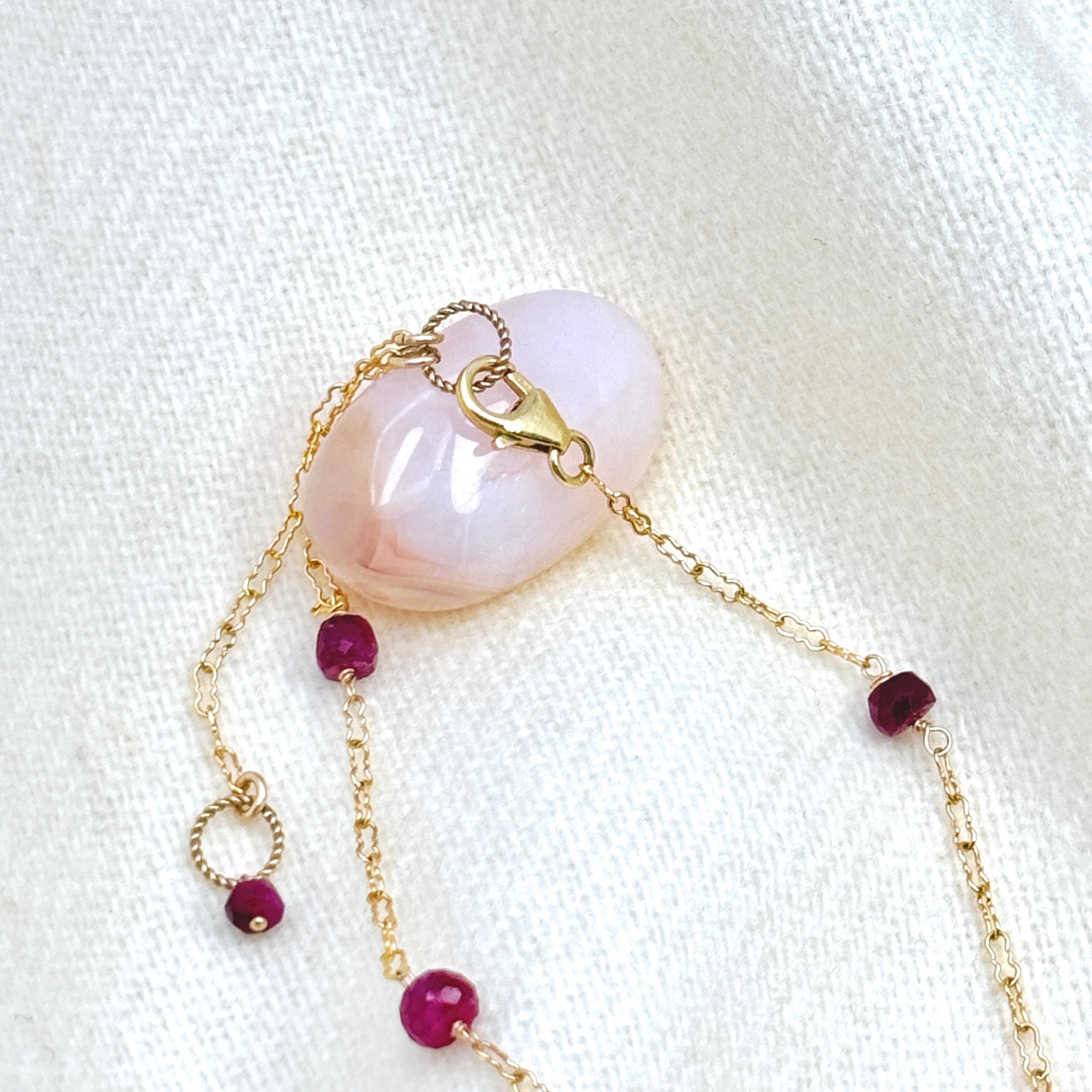 Faceted Ruby 14Kt Gold-Filled Station Choker