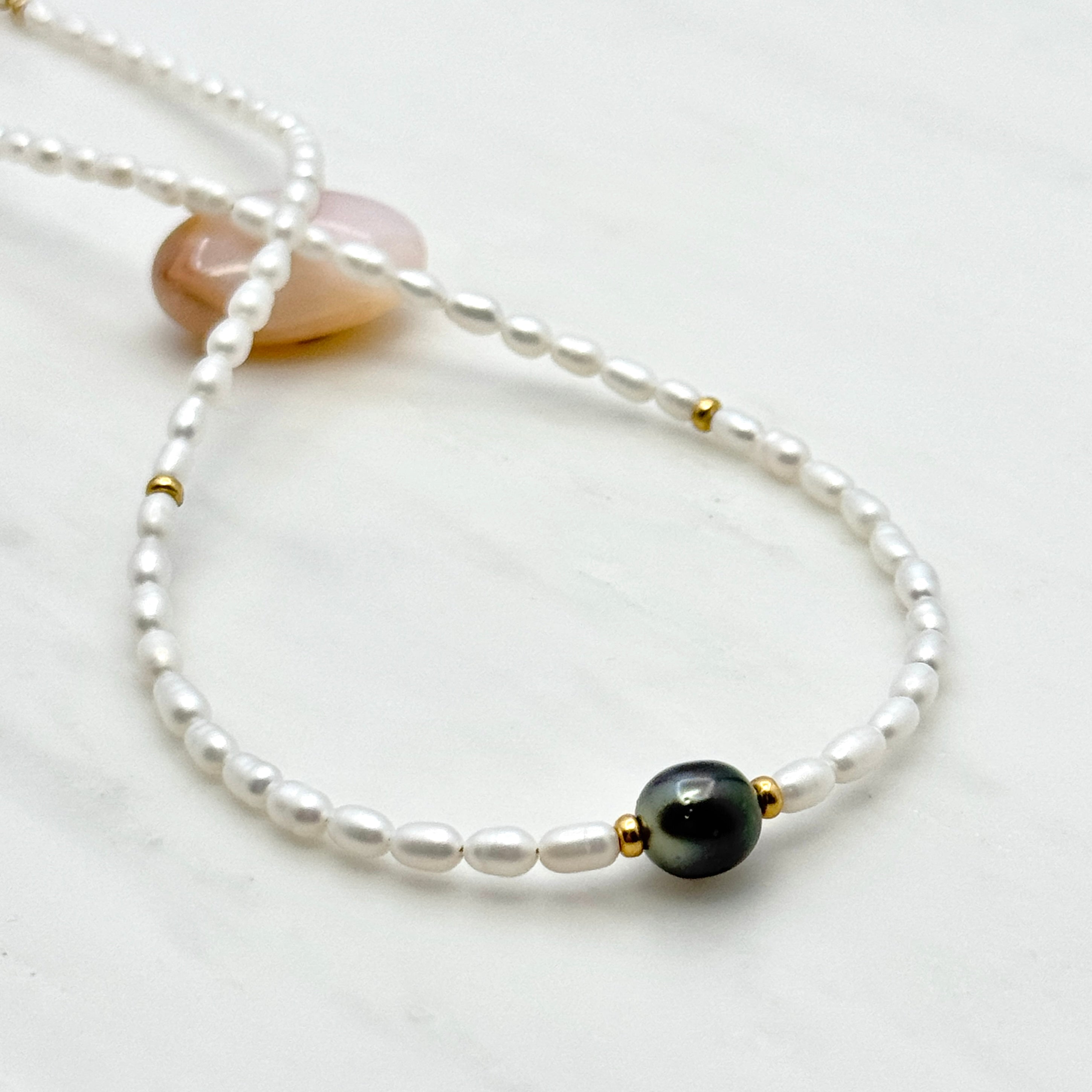 Tahitian & White Freshwater Pearl Necklace