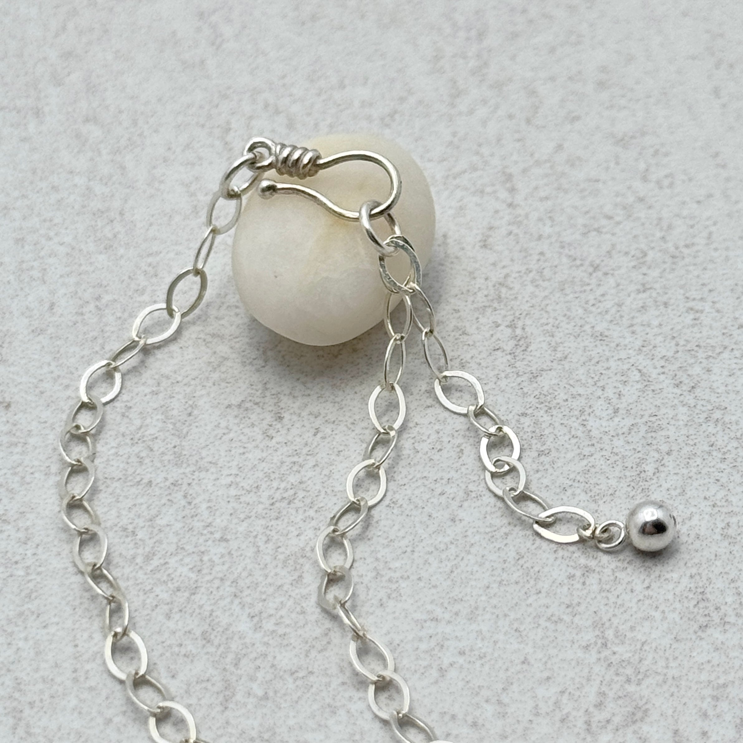 Chrysoprase Bar Sterling Silver Necklace