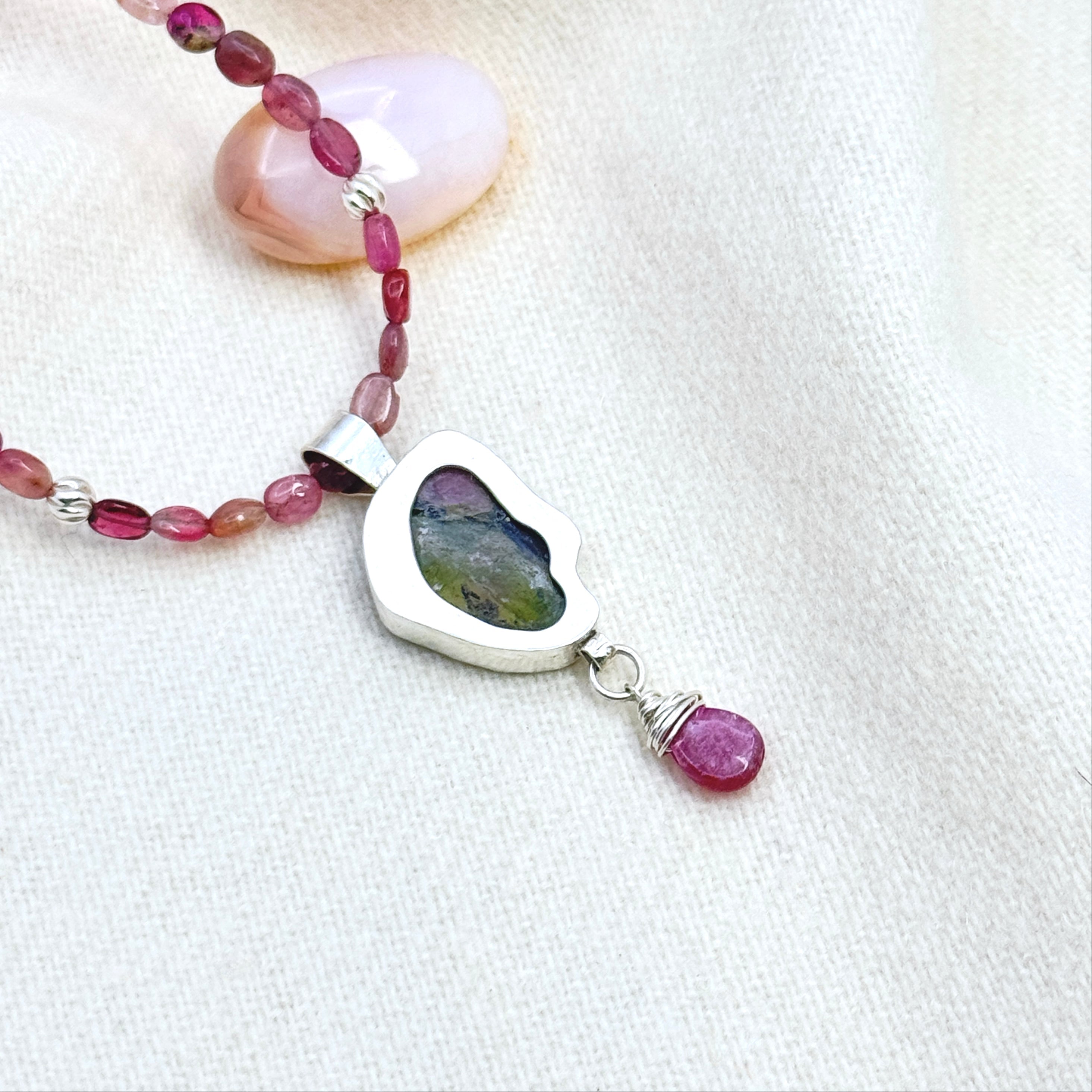 Tourmaline Sterling Silver Pendant Necklace