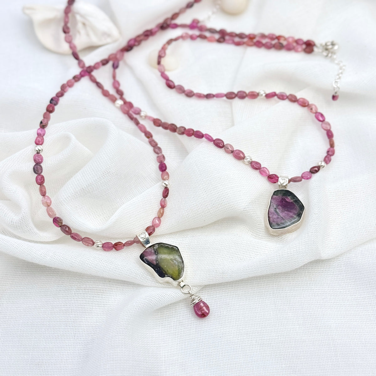 Tourmaline Sterling Silver Pendant Necklace